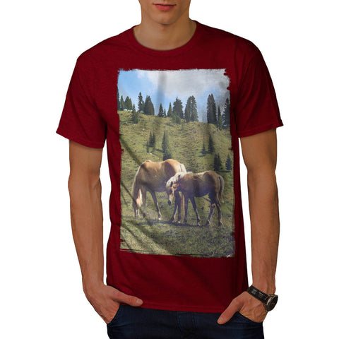 Foal & Mama Horse Mens T-Shirt