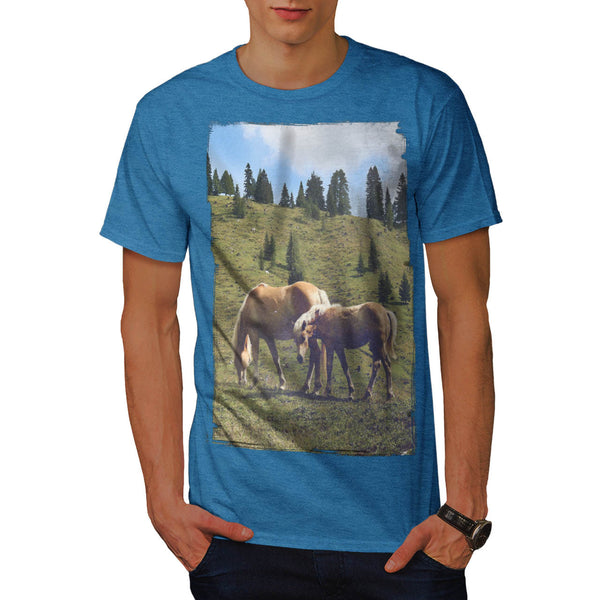 Foal & Mama Horse Mens T-Shirt