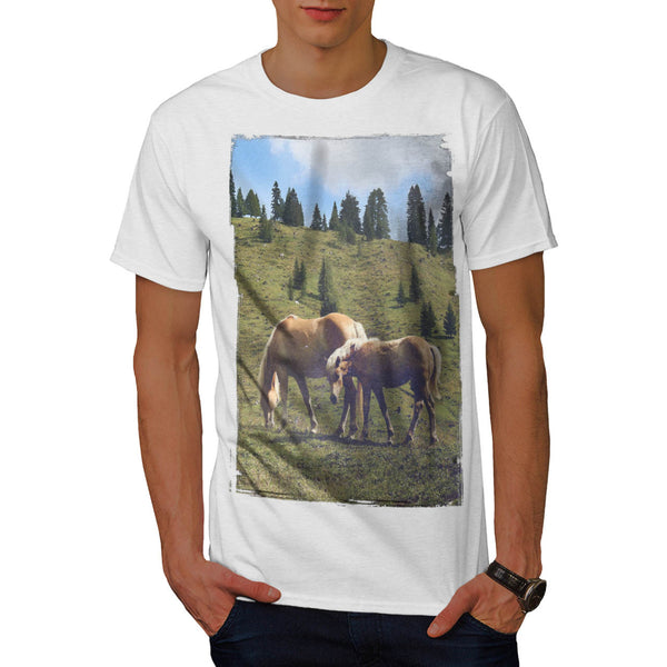 Foal & Mama Horse Mens T-Shirt