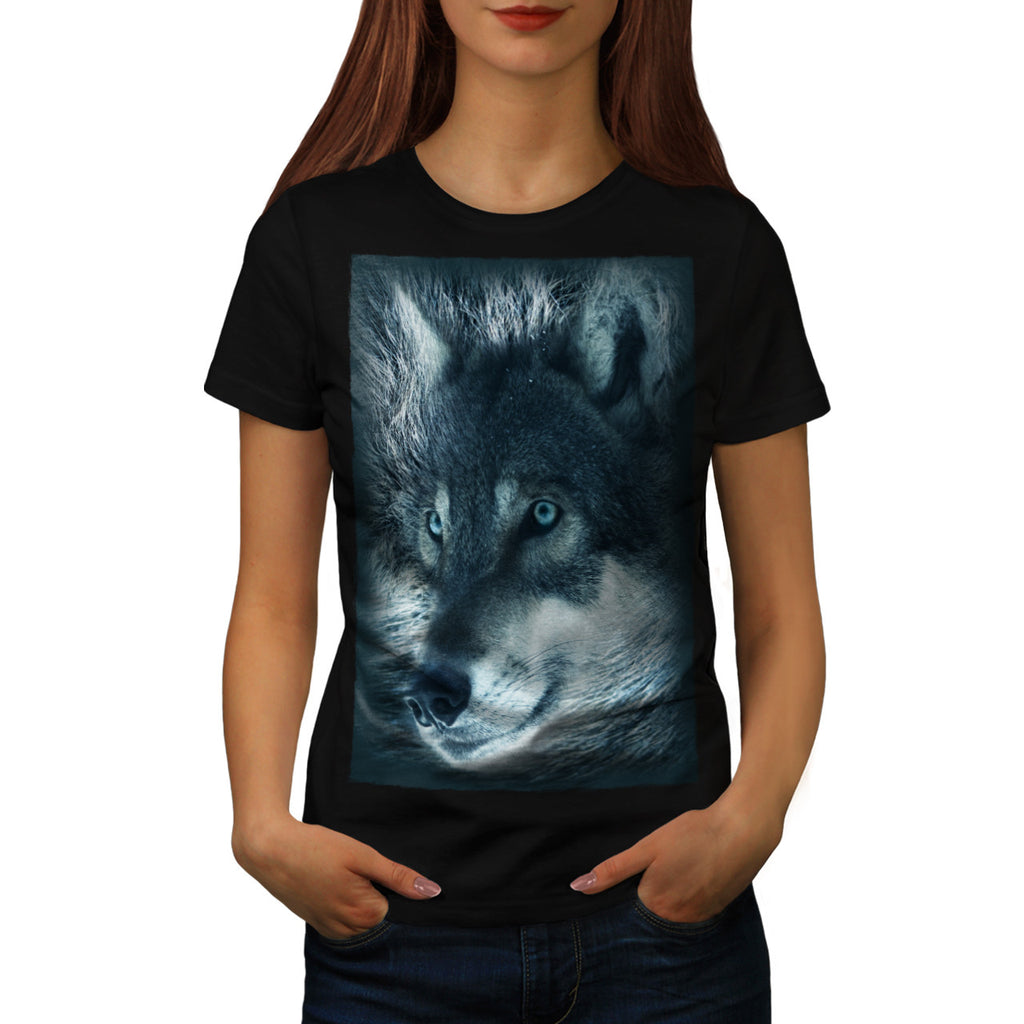 Lonely Wolf Stare Womens T-Shirt