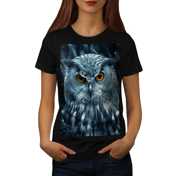 Wild Looking Owl Womens T-Shirt