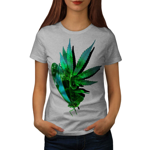 Marijuana Butterfly Womens T-Shirt