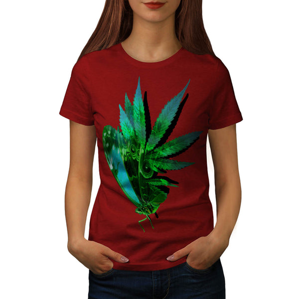 Marijuana Butterfly Womens T-Shirt