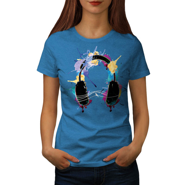 Headphone Music Dj Womens T-Shirt
