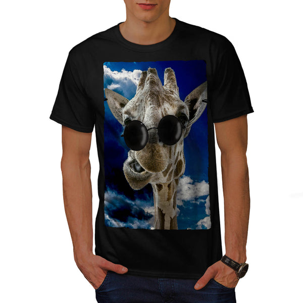 Goofy Giraffe Head Mens T-Shirt