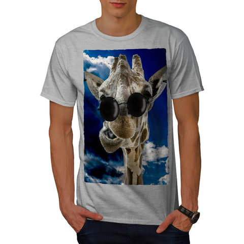 Goofy Giraffe Head Mens T-Shirt