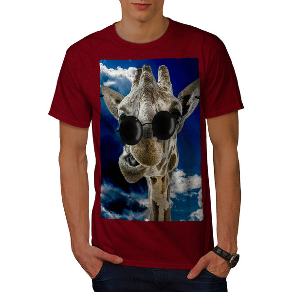 Goofy Giraffe Head Mens T-Shirt