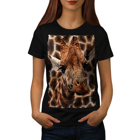 Giraffe Coat Pattern Womens T-Shirt