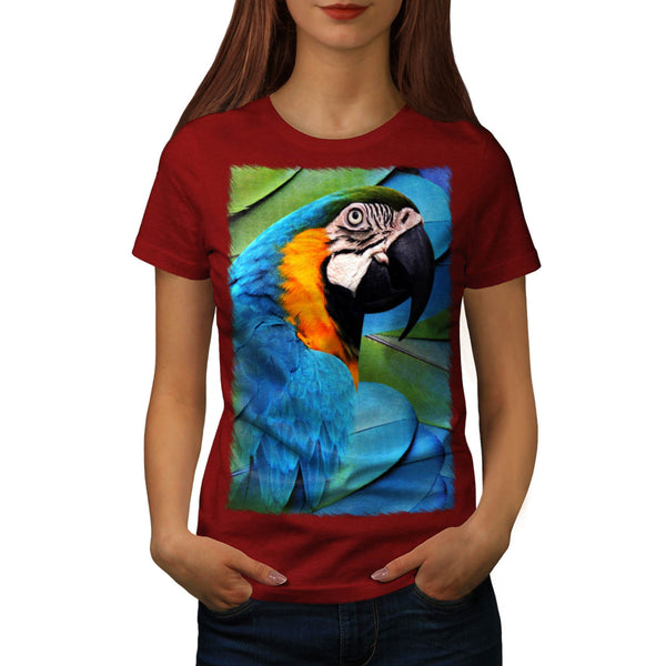 Tropical Parrot Bird Womens T-Shirt