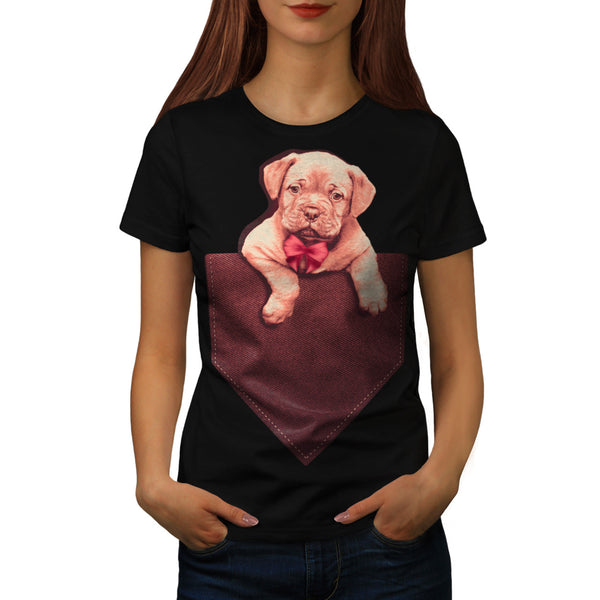 Pocket Puppy Funny Womens T-Shirt