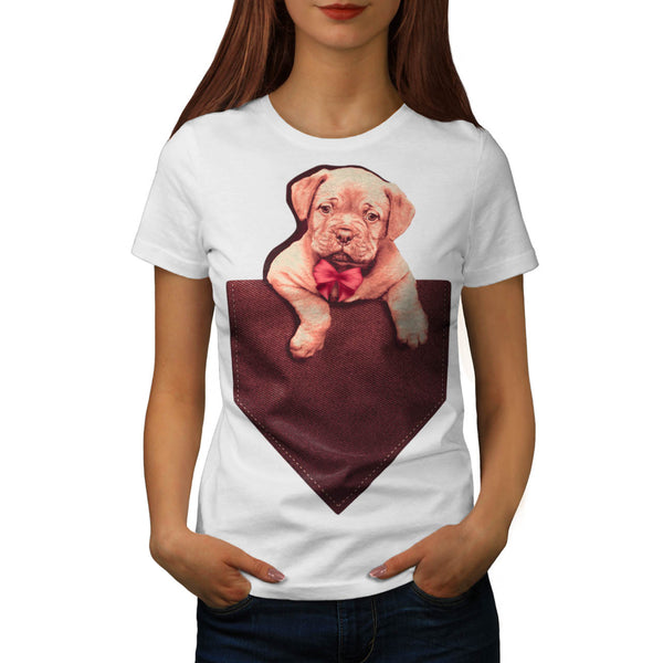 Pocket Puppy Funny Womens T-Shirt