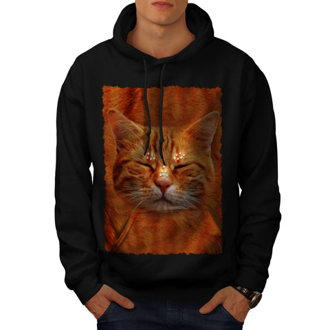 Happy Kitten Head Mens Hoodie