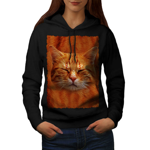 Happy Kitten Head Womens Hoodie