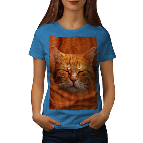 Happy Kitten Head Womens T-Shirt