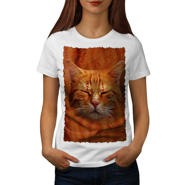 Happy Kitten Head Womens T-Shirt