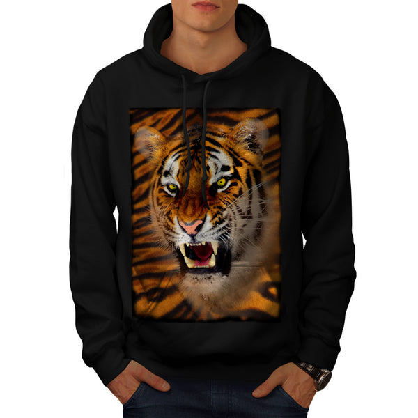 Furious Tiger Look Mens Hoodie