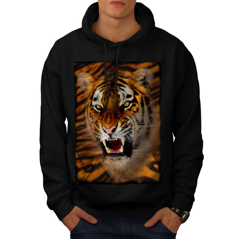 Furious Tiger Look Mens Hoodie