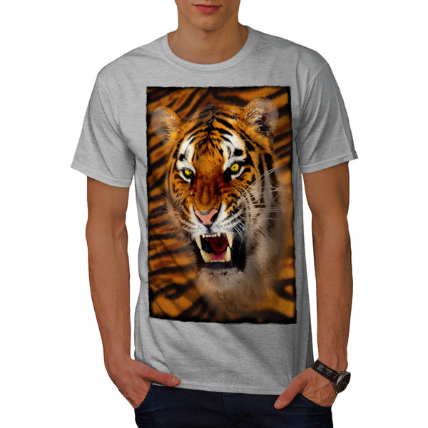 Furious Tiger Look Mens T-Shirt