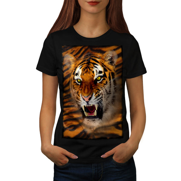 Furious Tiger Look Womens T-Shirt