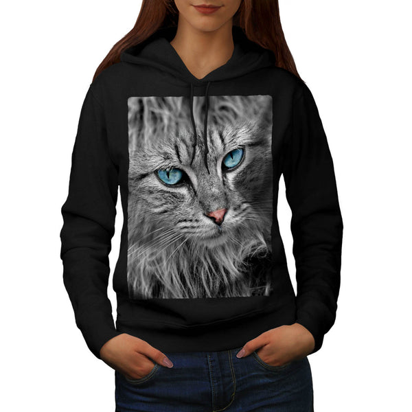 Majestic Kitten Face Womens Hoodie