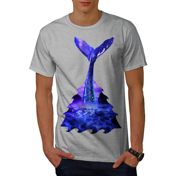Blue Whale Diving Mens T-Shirt
