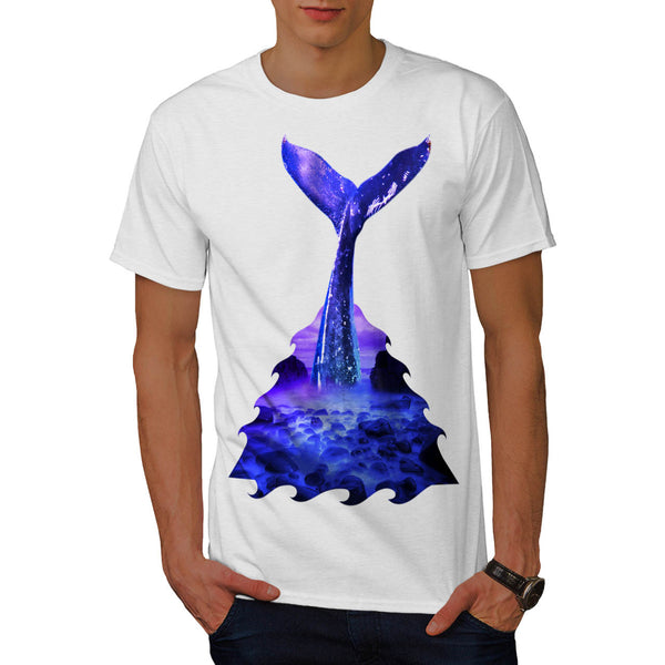 Blue Whale Diving Mens T-Shirt