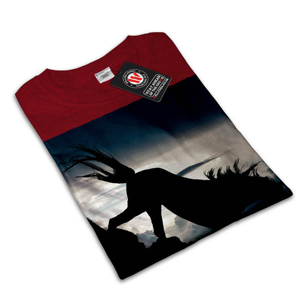 Horse Climbing Hill Mens T-Shirt