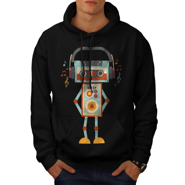 Robot Music Tape Dj Mens Hoodie