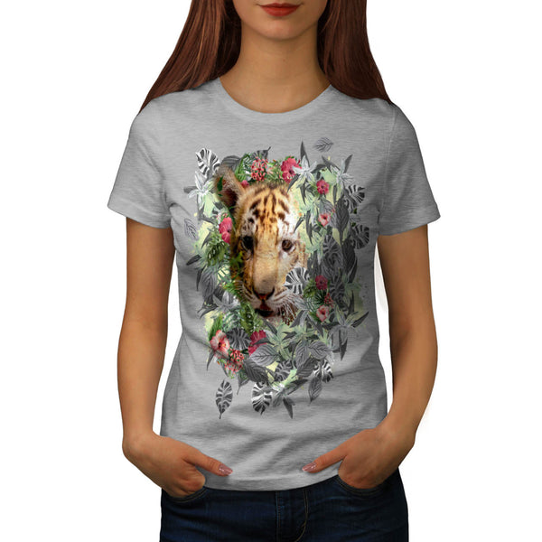 Tiger Among Grass Womens T-Shirt