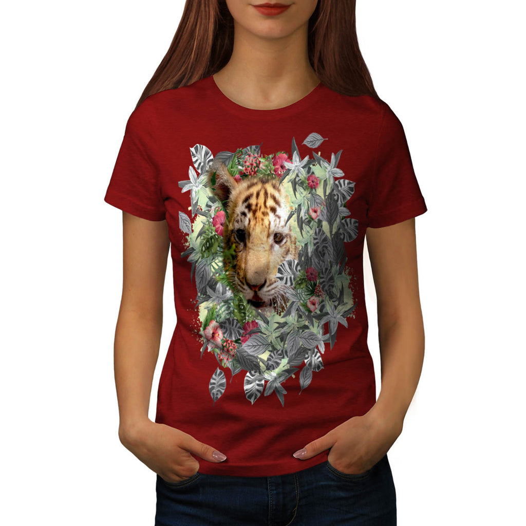 Tiger Among Grass Womens T-Shirt