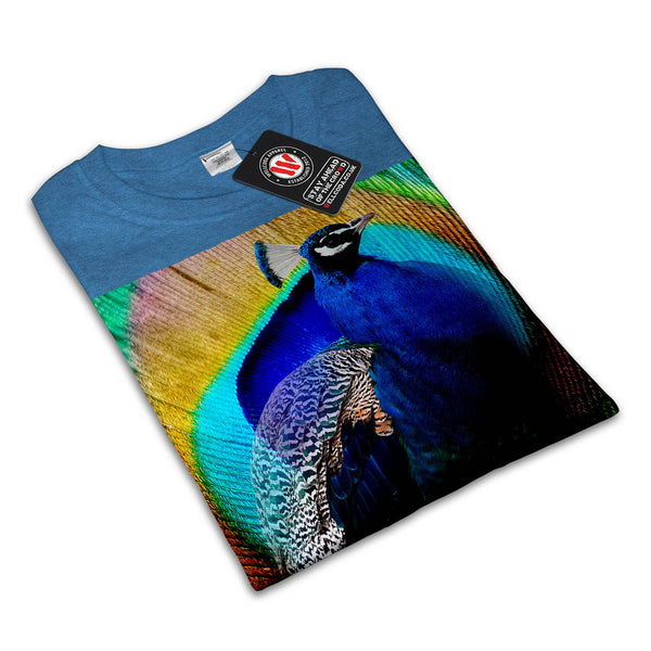 Royal Peacock Bird Womens T-Shirt