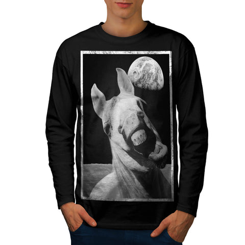 Crazy Space Horse Mens Long Sleeve T-Shirt