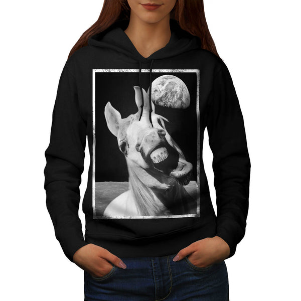 Crazy Space Horse Womens Hoodie