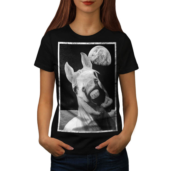Crazy Space Horse Womens T-Shirt