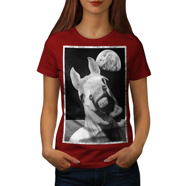 Crazy Space Horse Womens T-Shirt