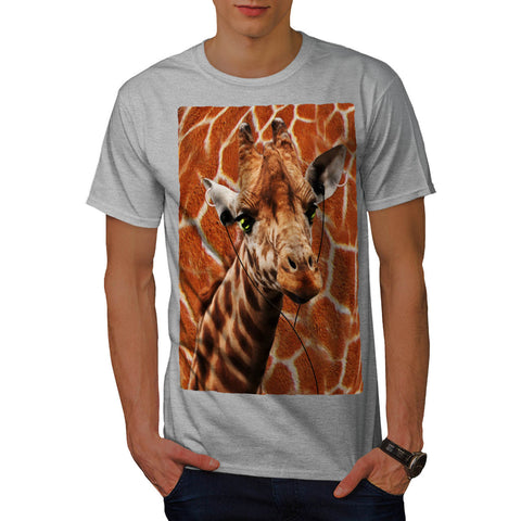 Giraffe Music Fan Mens T-Shirt