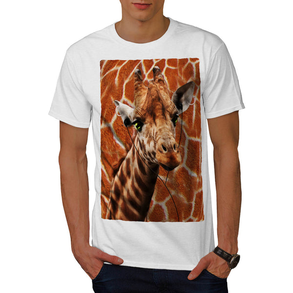 Giraffe Music Fan Mens T-Shirt