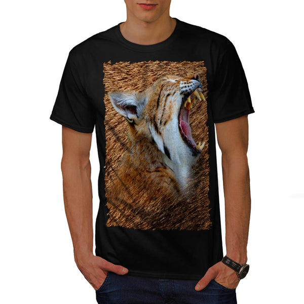 Wild Kitten Scream Mens T-Shirt