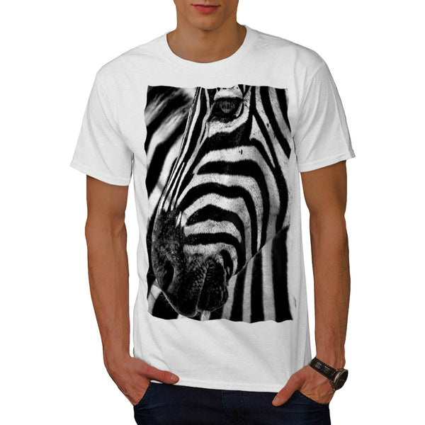 Wild Zebra Look Face Mens T-Shirt