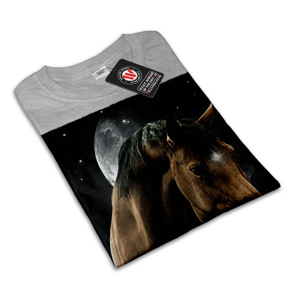 Cosmic Moon Horse Mens T-Shirt