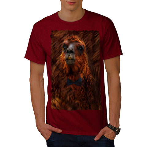 Gentleman Llama Face Mens T-Shirt