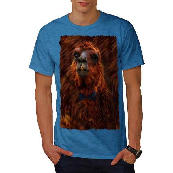 Gentleman Llama Face Mens T-Shirt