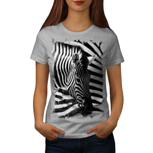 Safari Zebra Head Womens T-Shirt