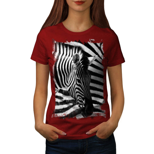 Safari Zebra Head Womens T-Shirt