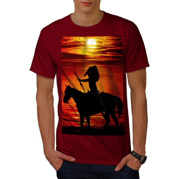 Sunset Indian Hunt Mens T-Shirt