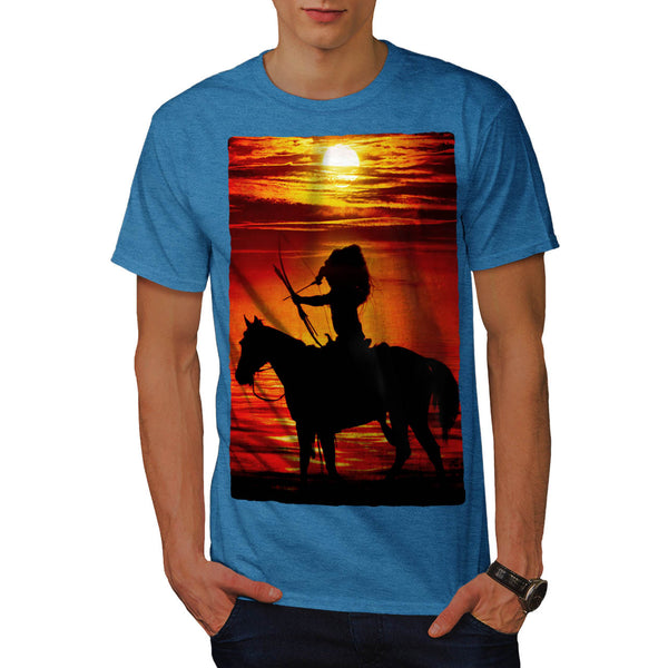 Sunset Indian Hunt Mens T-Shirt