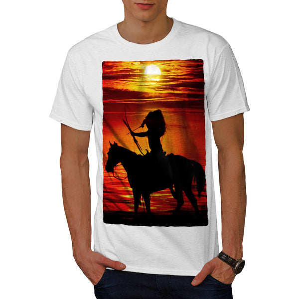 Sunset Indian Hunt Mens T-Shirt