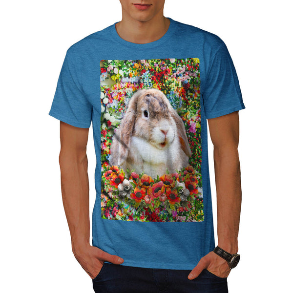 Bunny Flower Field Mens T-Shirt