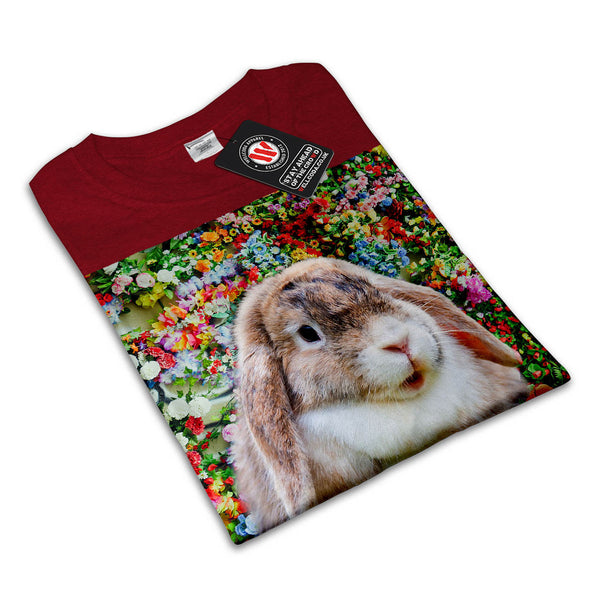 Bunny Flower Field Mens T-Shirt