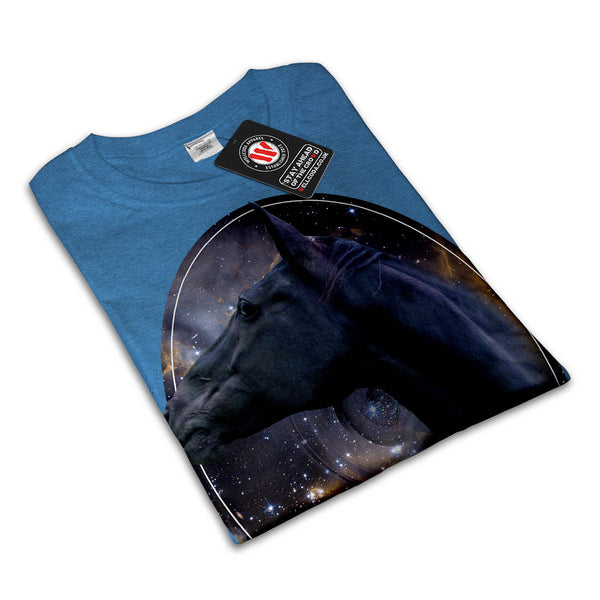 Space Horse Emblem Mens T-Shirt